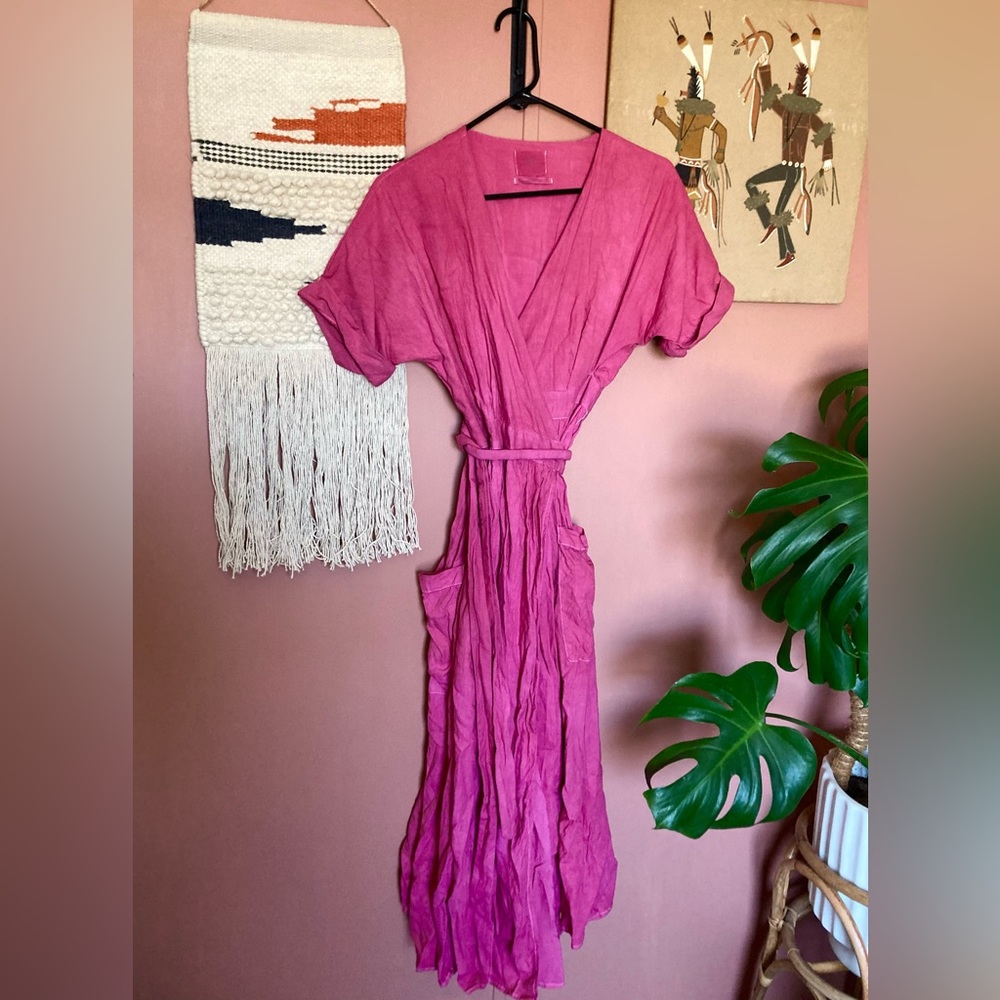 Urban Outfitters Gloria Midi Wrap Dress